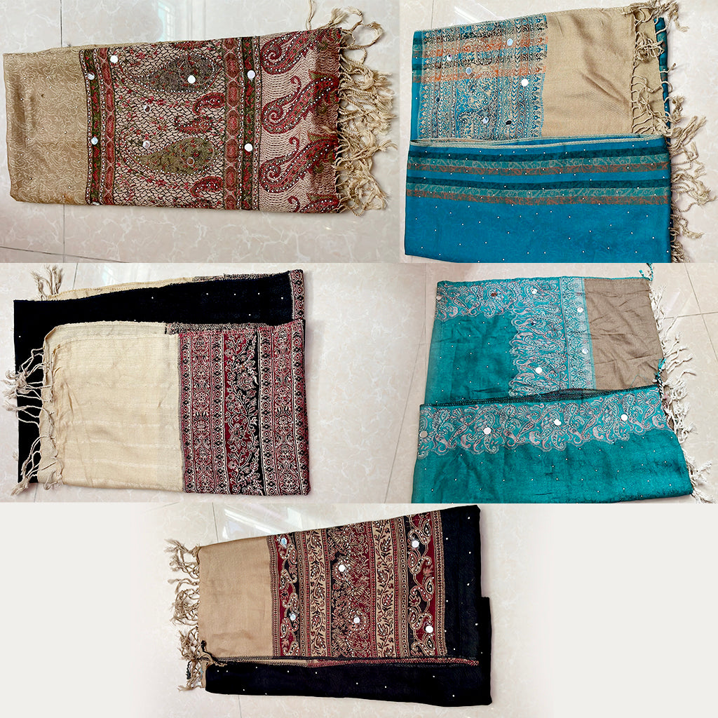 「編織顏色 」少數族裔婦女手作品 - Pashmina頸巾頭巾